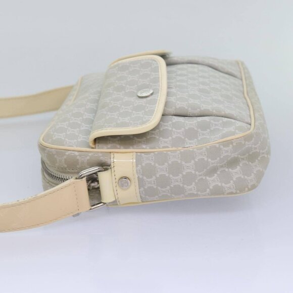 CELINE Macadam Canvas Shoulder Bag Gray Auth - Picture 4 of 16